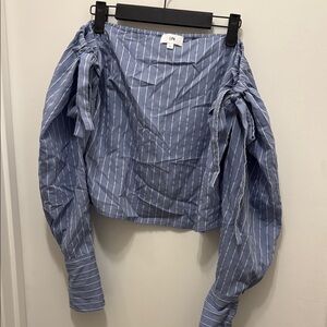 LPA Revolve blue and white stripe blouse